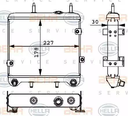 HELLA 8MO 376 725-461 - Uljni hladnjak, ulje za motor www.molydon.hr