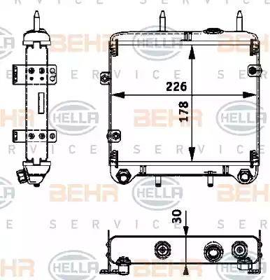 HELLA 8MO 376 725-291 - Uljni hladnjak, ulje za motor www.molydon.hr