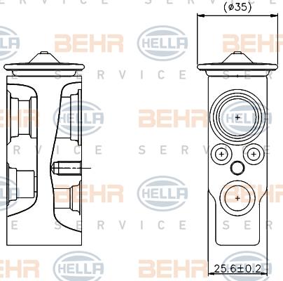 HELLA 8UW 351 004-254 - Ekspanzioni ventil, klima-Uređaj www.molydon.hr
