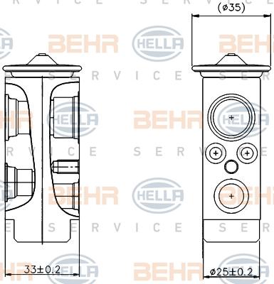 HELLA 8UW 351 004-264 - Ekspanzioni ventil, klima-Uređaj www.molydon.hr