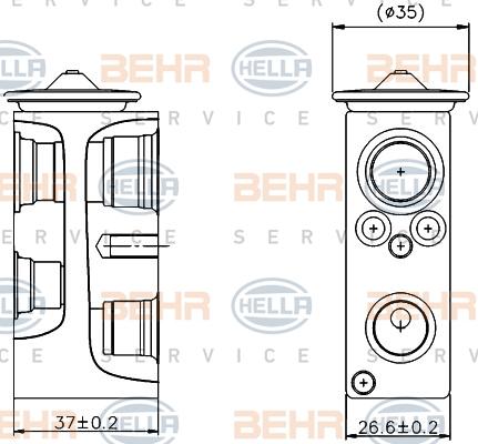 HELLA 8UW 351 004-204 - Ekspanzioni ventil, klima-Uređaj www.molydon.hr