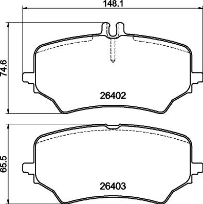 HELLA PAGID 8DB 355 044-361 - Komplet Pločica, disk-kočnica www.molydon.hr
