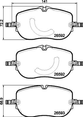 HELLA PAGID 8DB 355 044-261 - Komplet Pločica, disk-kočnica www.molydon.hr