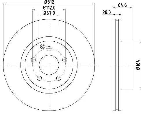 HELLA PAGID 8DD 355 121-241 - Kočioni disk www.molydon.hr
