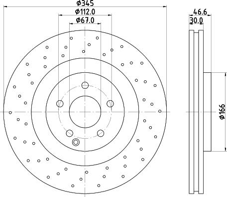 HELLA PAGID 8DD 355 110-132 - Kočioni disk www.molydon.hr