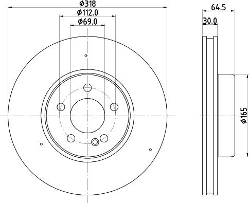 HELLA PAGID 8DD 355 134-432 - Kočioni disk www.molydon.hr