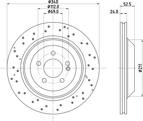HELLA PAGID 8DD 355 134-552 - Kočioni disk www.molydon.hr