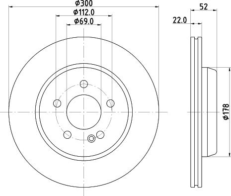 HELLA PAGID 8DD 355 134-501 - Kočioni disk www.molydon.hr