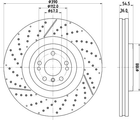 HELLA PAGID 8DD 355 134-711 - Kočioni disk www.molydon.hr