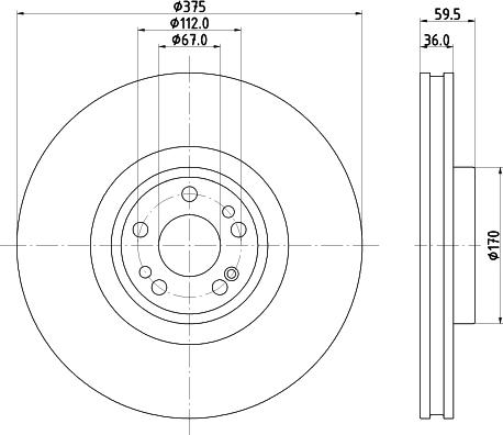 HELLA PAGID 8DD 355 135-201 - Kočioni disk www.molydon.hr