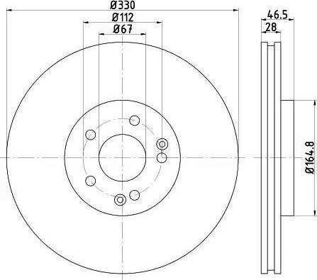 HELLA PAGID 8DD 355 118-821 - Kočioni disk www.molydon.hr