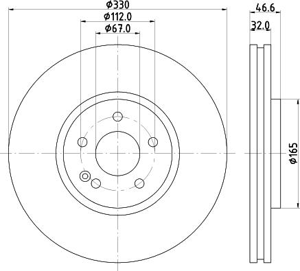 HELLA PAGID 8DD 355 123-042 - Kočioni disk www.molydon.hr