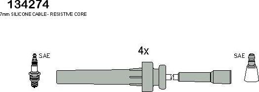 Hitachi 134274 - Set kablova za paljenje www.molydon.hr