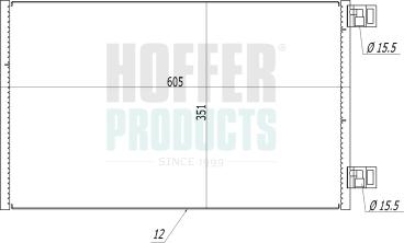 Hoffer 991154 - Kondenzator, klima-Uređaj www.molydon.hr