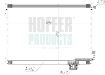 Hoffer 991272 - Kondenzator, klima-Uređaj www.molydon.hr