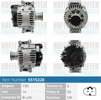 Hoffer H5515228 - Alternator www.molydon.hr