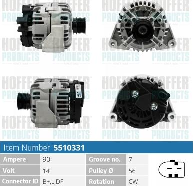 Hoffer H5510331 - Alternator www.molydon.hr