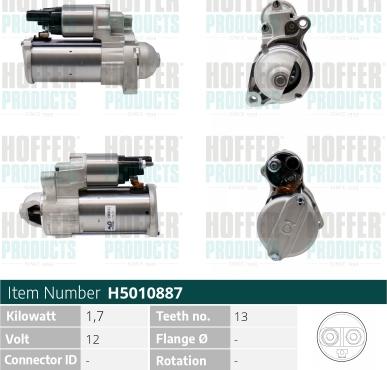 Hoffer H5010887 - Starter www.molydon.hr
