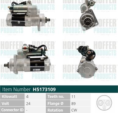 Hoffer H5173109 - Starter www.molydon.hr