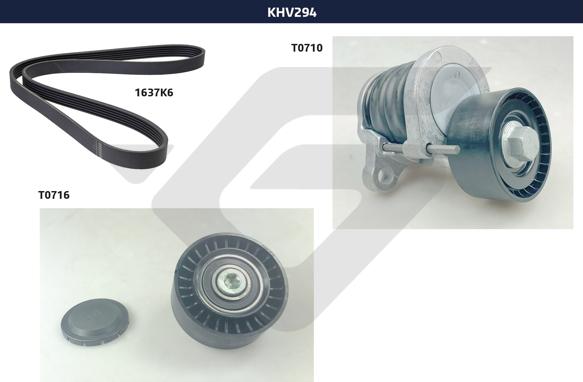 Hutchinson KHV 294 - Garnitura klinastog rebrastog remena www.molydon.hr