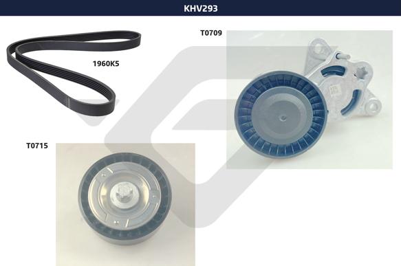Hutchinson KHV 293 - Garnitura klinastog rebrastog remena www.molydon.hr