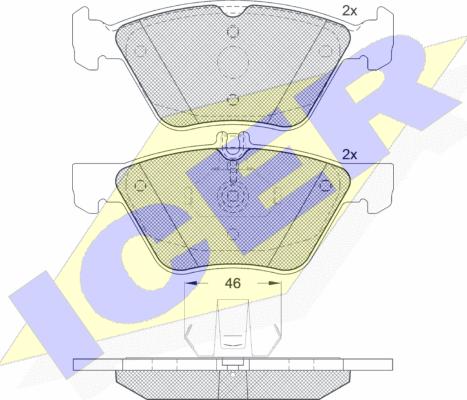 Icer 181159 - Komplet Pločica, disk-kočnica www.molydon.hr