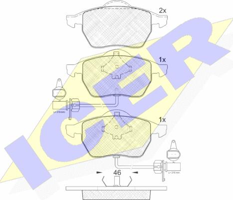 Icer 181362 - Komplet Pločica, disk-kočnica www.molydon.hr