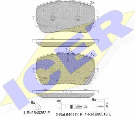 Icer 182365 - Komplet Pločica, disk-kočnica www.molydon.hr
