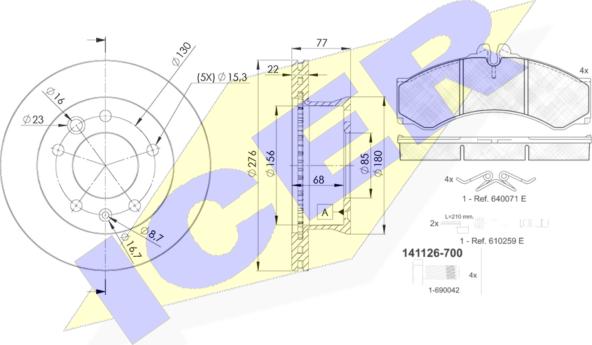 Icer 31126-0181 - Komplet kočnica, disk-kočnica www.molydon.hr