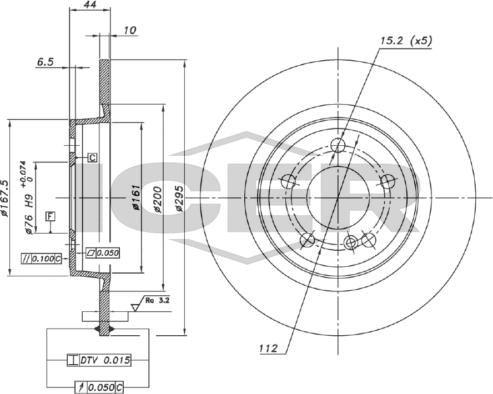 Icer 78BD0106-2 - Kočioni disk www.molydon.hr