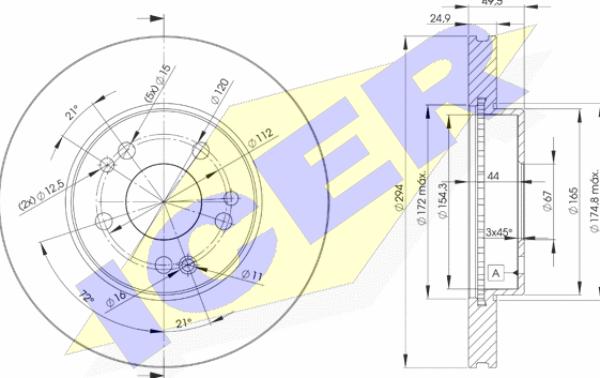 Icer 78BD2412-2 - Kočioni disk www.molydon.hr