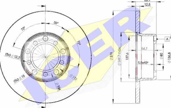 Icer 78BD2780-2 - Kočioni disk www.molydon.hr