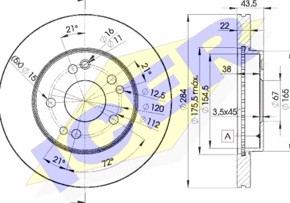 Icer 78BD7200-2 - Kočioni disk www.molydon.hr