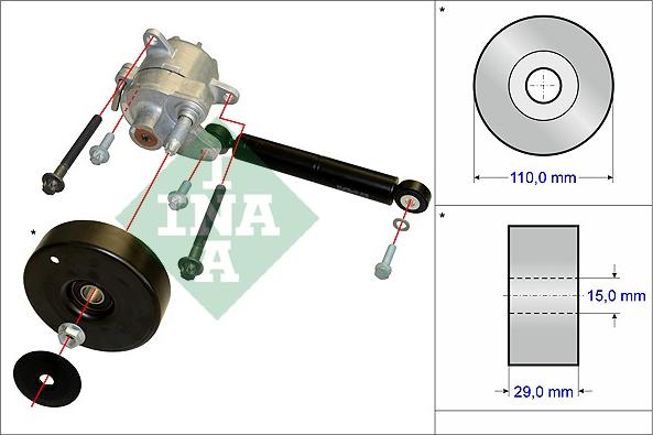 INA 533 0116 10 - Set za popravak, Natezač klinastog rebrastog remena www.molydon.hr