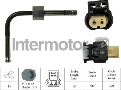 INTERMOTOR 27099 - Senzor, temperatura Ispušnih plinova www.molydon.hr