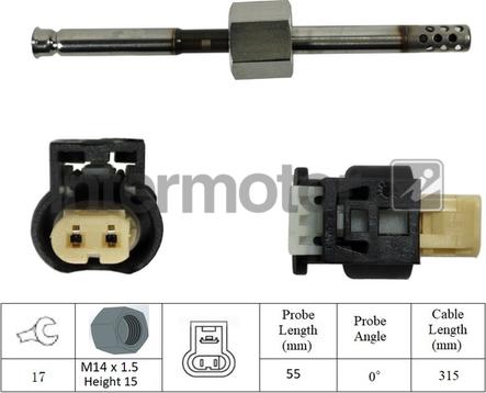 INTERMOTOR 27175 - Senzor, temperatura Ispušnih plinova www.molydon.hr