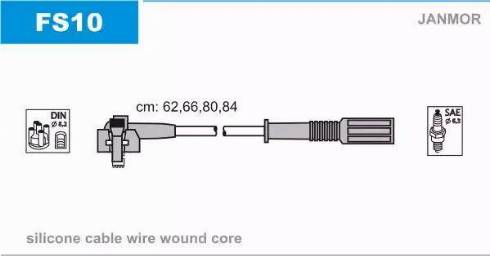 Janmor FS10 - Set kablova za paljenje www.molydon.hr
