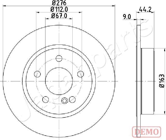 Japanparts DP-0502C - Kočioni disk www.molydon.hr