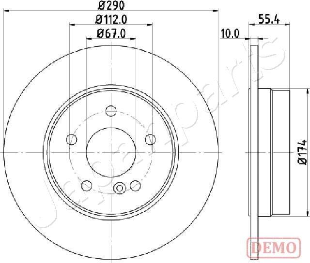 Japanparts DP-0507C - Kočioni disk www.molydon.hr