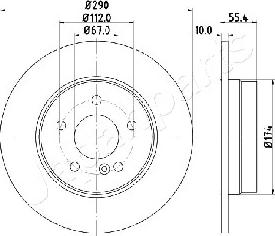 Japanparts DP-0507 - Kočioni disk www.molydon.hr