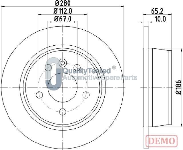 Japanparts DP0530JM - Kočioni disk www.molydon.hr