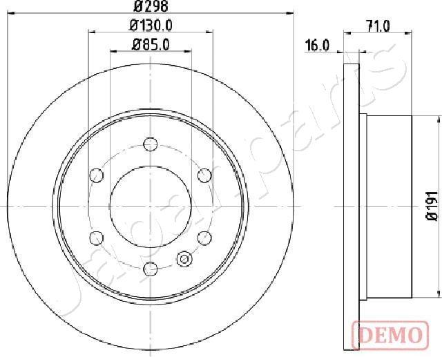 Japanparts DP-0527C - Kočioni disk www.molydon.hr