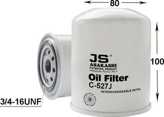 JS Asakashi C527J - Filter za ulje www.molydon.hr