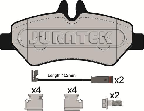 Juratek JCP116 - Komplet Pločica, disk-kočnica www.molydon.hr