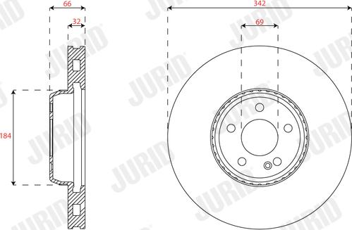 Jurid 563465JC-1 - Kočioni disk www.molydon.hr