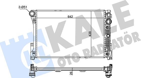 KALE OTO RADYATÖR 345975 - Hladnjak, hladjenje motora www.molydon.hr