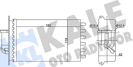 KALE OTO RADYATÖR 346815 - Izmjenjivač topline, grijanje unutrasnjeg prostora www.molydon.hr