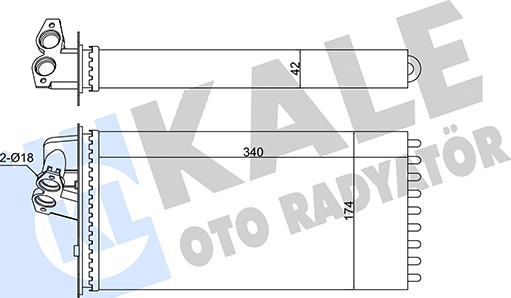 KALE OTO RADYATÖR 346795 - Izmjenjivač topline, grijanje unutrasnjeg prostora www.molydon.hr