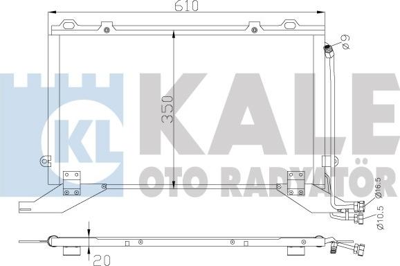 KALE OTO RADYATÖR 343045 - Kondenzator, klima-Uređaj www.molydon.hr