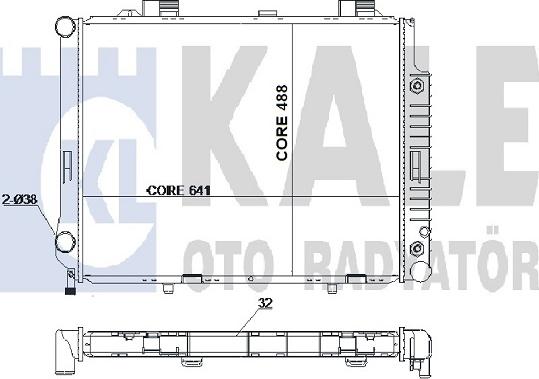 KALE OTO RADYATÖR 351600 - Hladnjak, hladjenje motora www.molydon.hr
